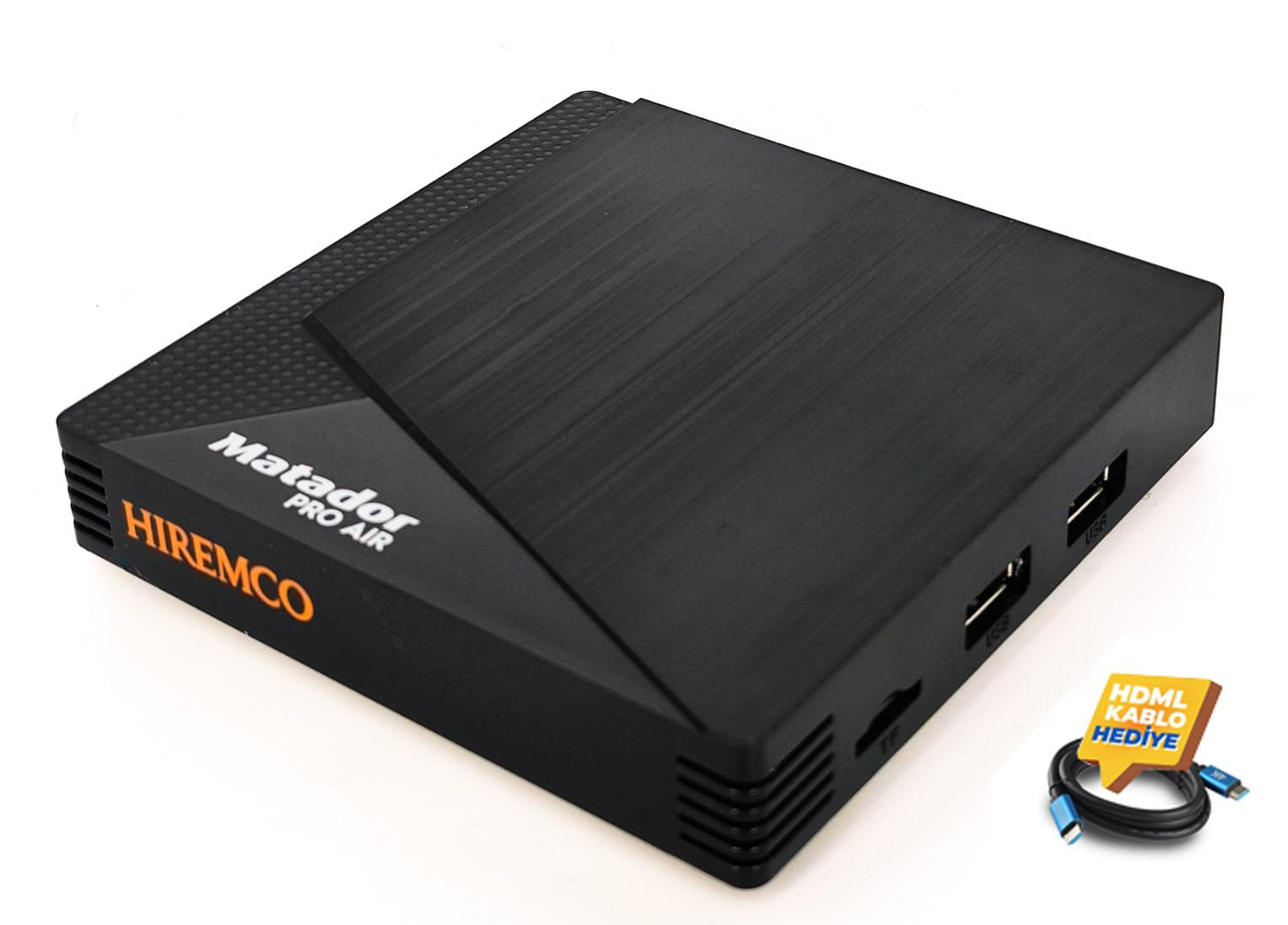 Hiremco Matador PRO AIR Android Box + HDMI Kablo Hediyeli