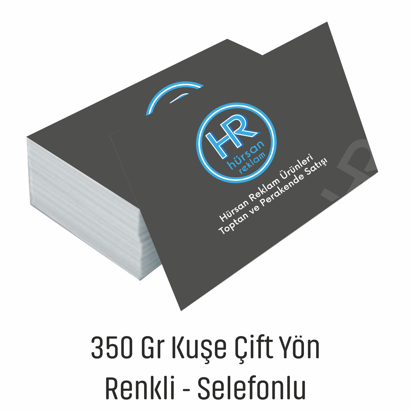 350 Gr KUŞE ÇİFT YÖN RENKLİ - SELEFONLU KARTVİZİT