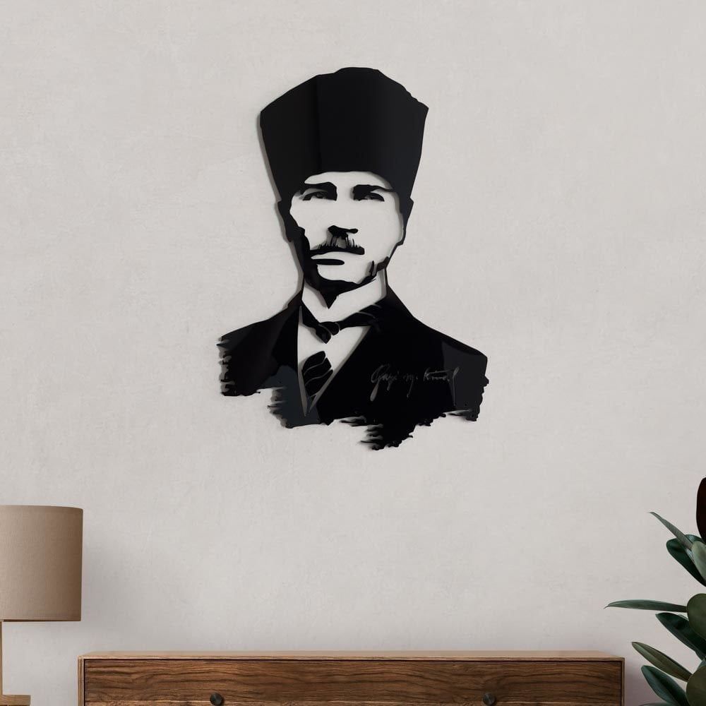 Atatürk Portre Lüks Duvar Tablosu (Büyük Boy)
