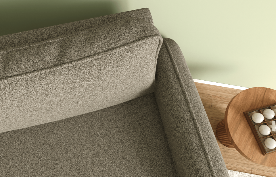 Loveseat - Fitilli - Solo - Uranüs Grisi - Post Modern Kol