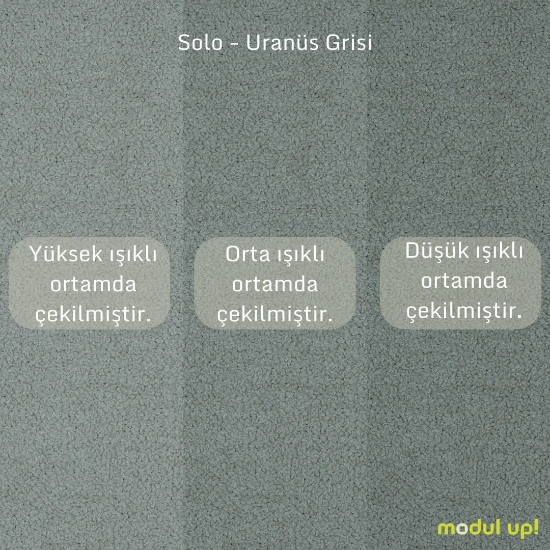 Loveseat - Fitilli - Solo - Uranüs Grisi - Post Modern Kol