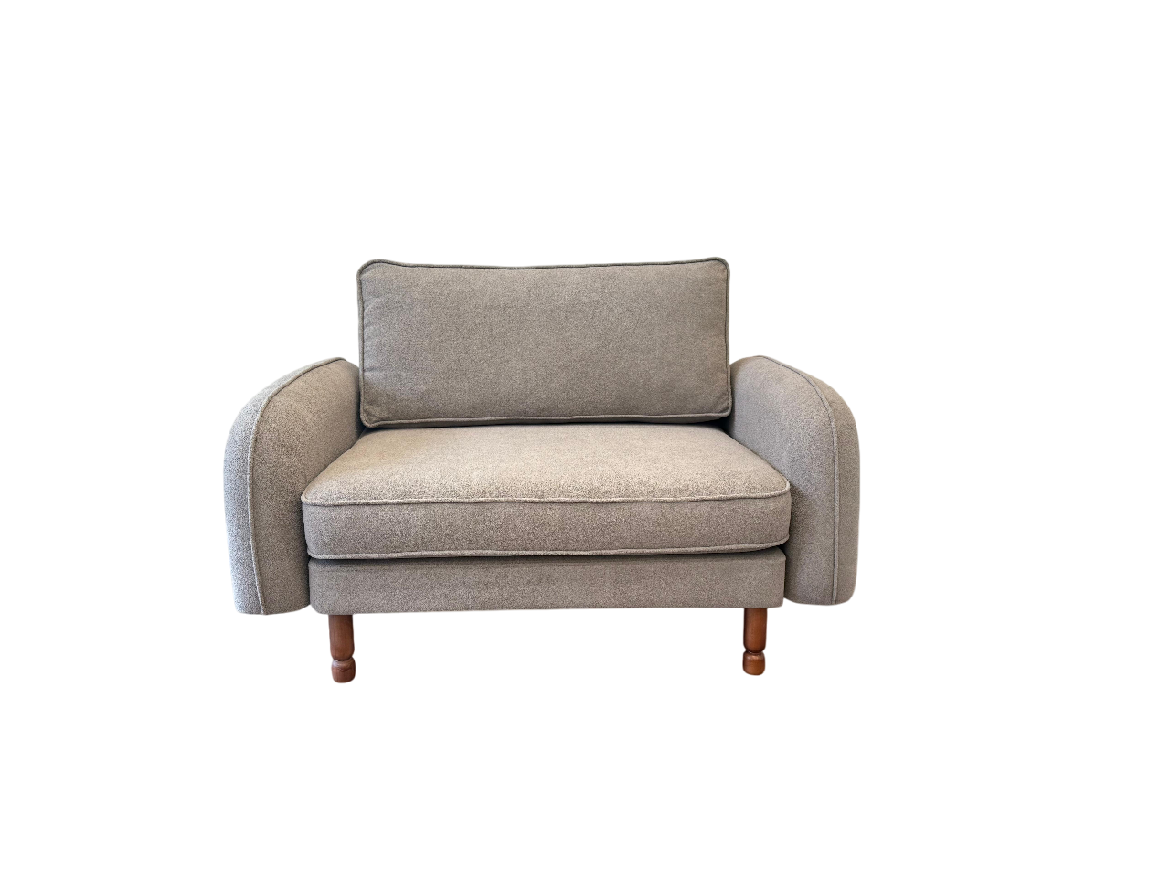 Loveseat - Fitilli - Solo - Uranüs Grisi - Post Modern Kol