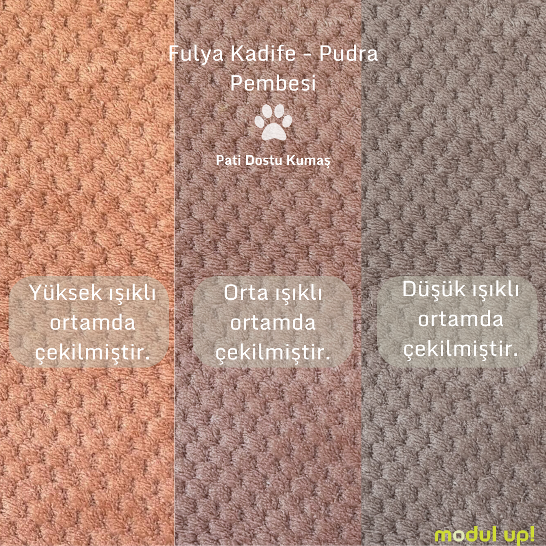 Loveseat - Fitilli - Fulya Kadife - Pudra Pembesi - İtalyan Kol