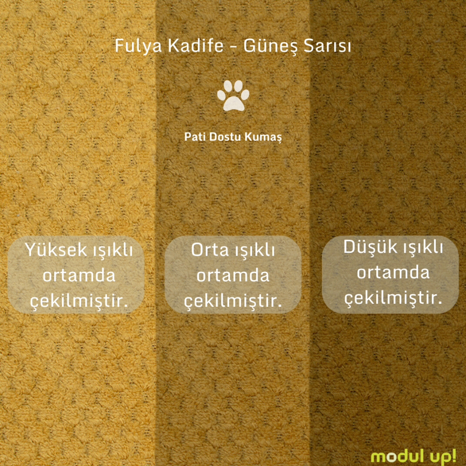 Tekli - Fitilli - Fulya Kadife - Güneş Sarısı - Post Modern Kol