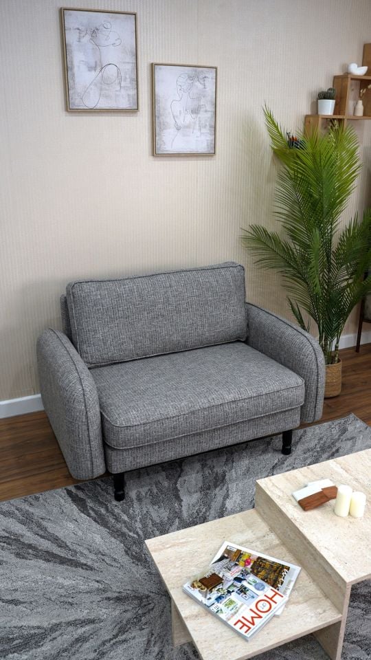 Loveseat - Fitilli - Keten - Frig- Post Modern Kol