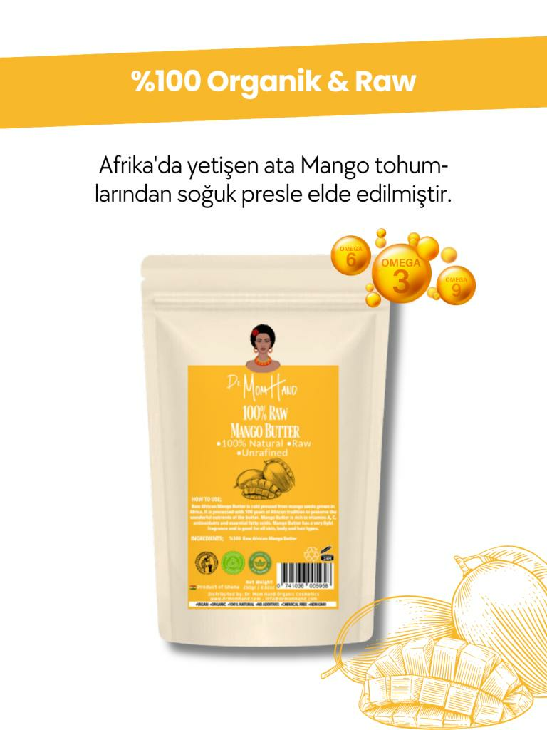 Organik Mango Butter (Kabarmayan Kusursuz Kıvırcık) %100 Saf,