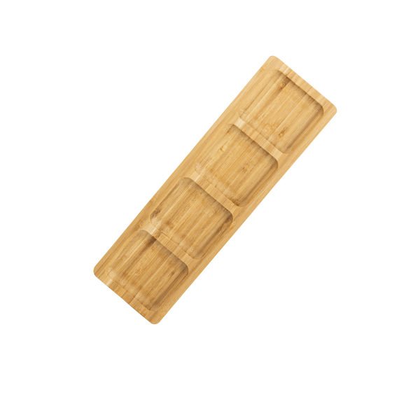 Bambu Sunum Tabağı - 4 Bölmeli
