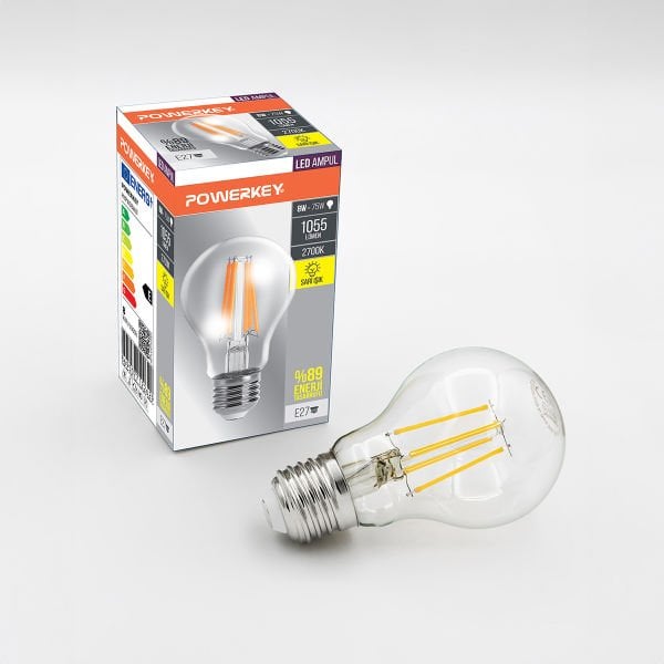 LED Filament Ampul - Sarı Işık