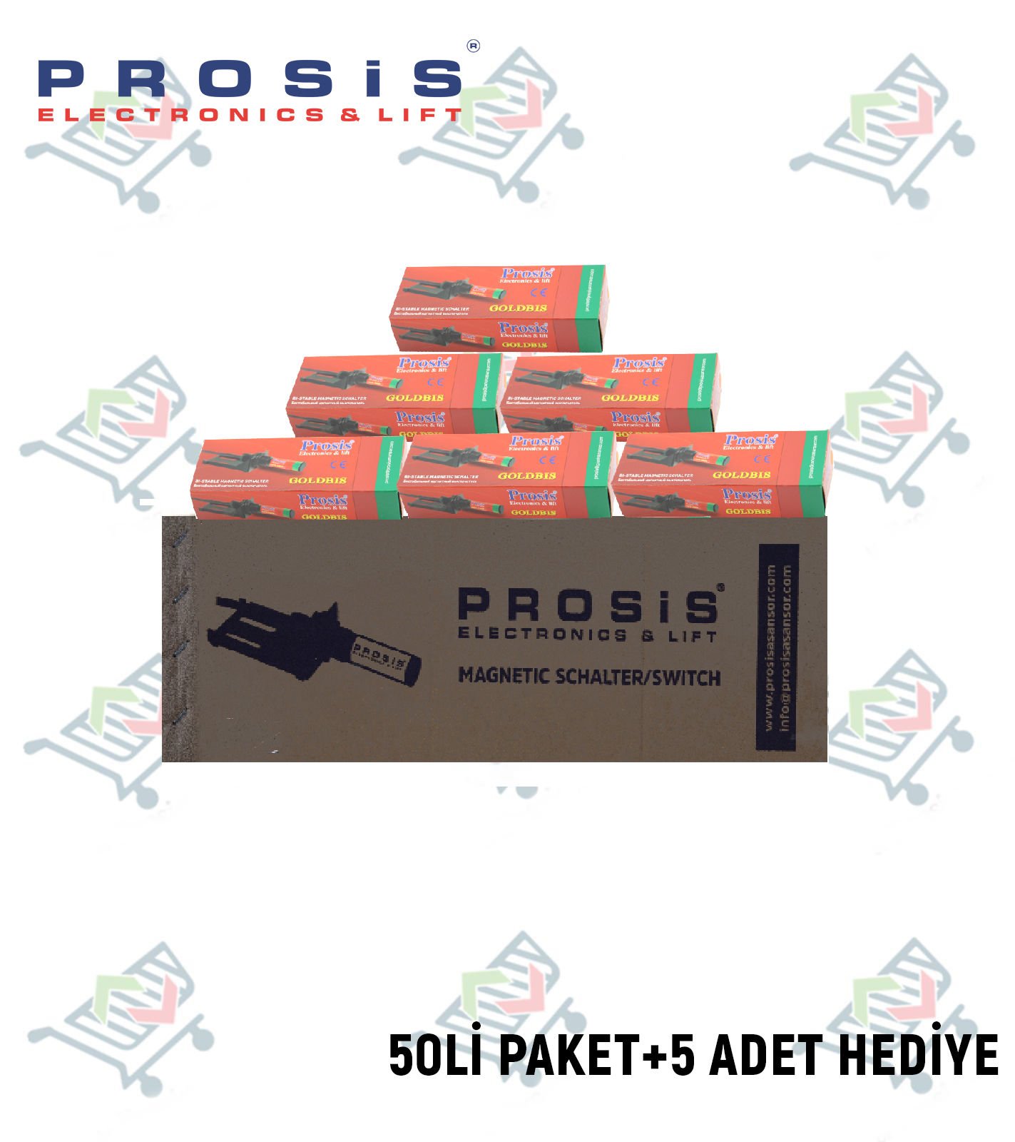 Goldbis Bistabil Manyetik Şalter(1,5A) 50'li Paket (+5 Adet Hediye)