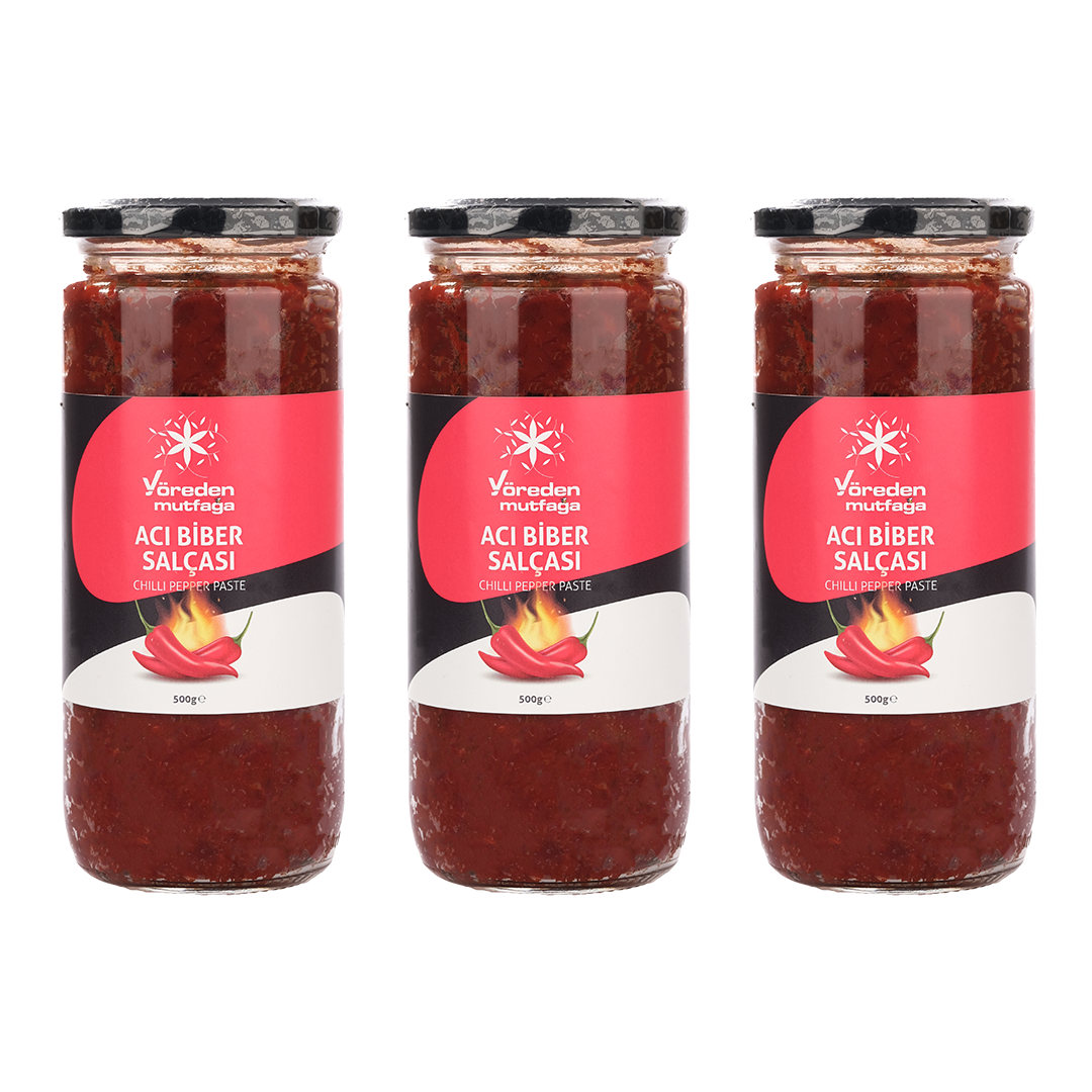 Acı Biber Salçası (3)'lü Paket (3 adet * 500g)