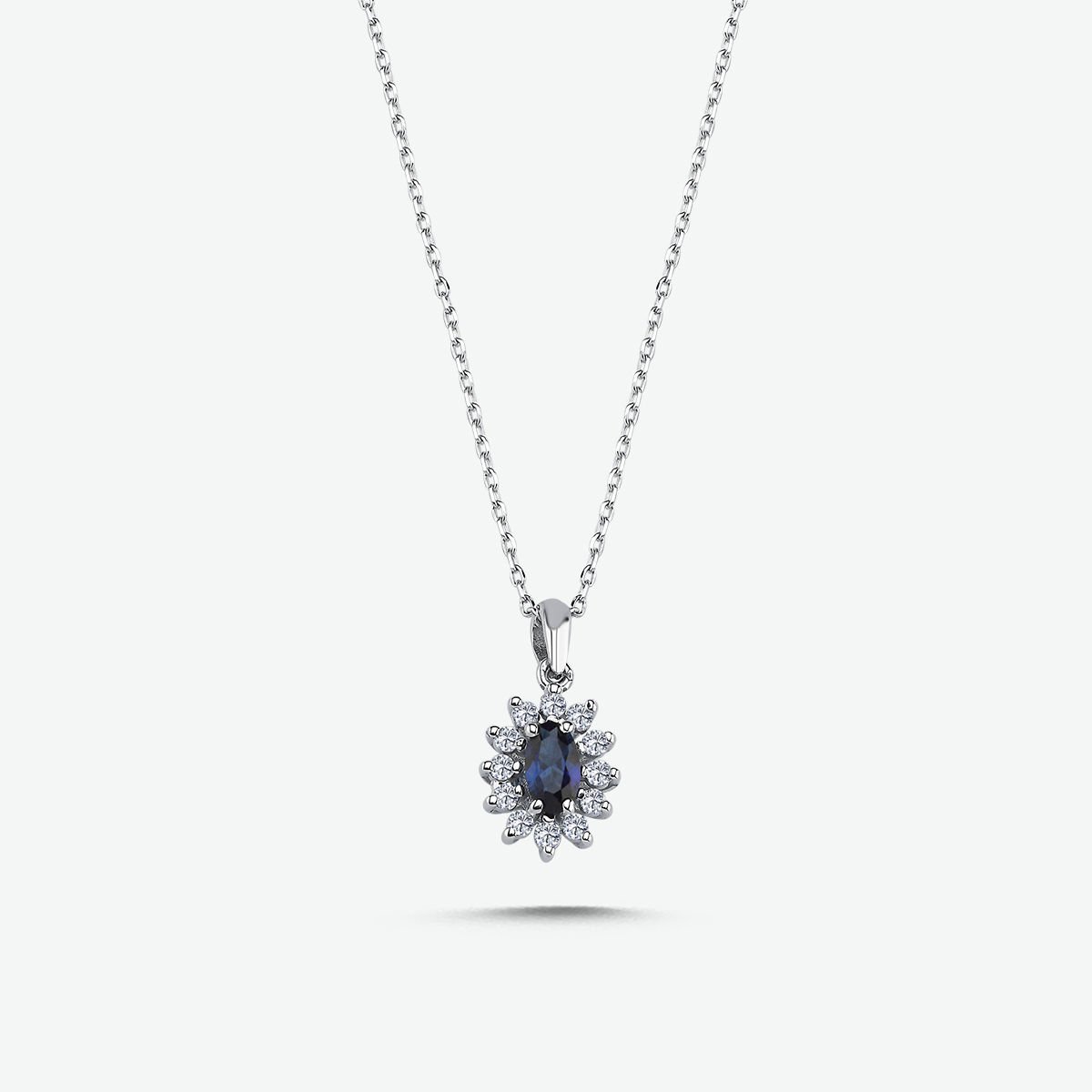 0.13 KARAT PIRLANTA TASARIM KOLYE ''SAFİR''