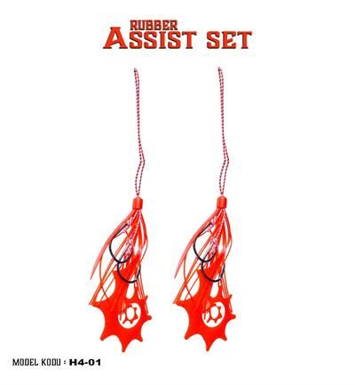 Fujin Rubber Hazır Skirt + Assist Set Red H4-01