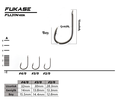 Fujin Fukase Düz Olta Kancası