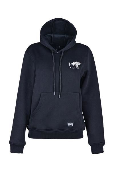 Fujin Tuna Hoodie Black Sweatshirt Kadın