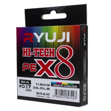 Ryuji X8 150m 0.13mm Multi Color İp Misina