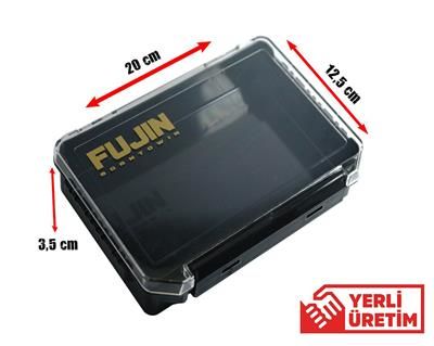 Fujin Tackle Box 60PC 20cm Maket Balık Kutusu Siyah