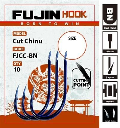 Fujin Cut Chinu Çapraz Deliksiz Olta Kancası