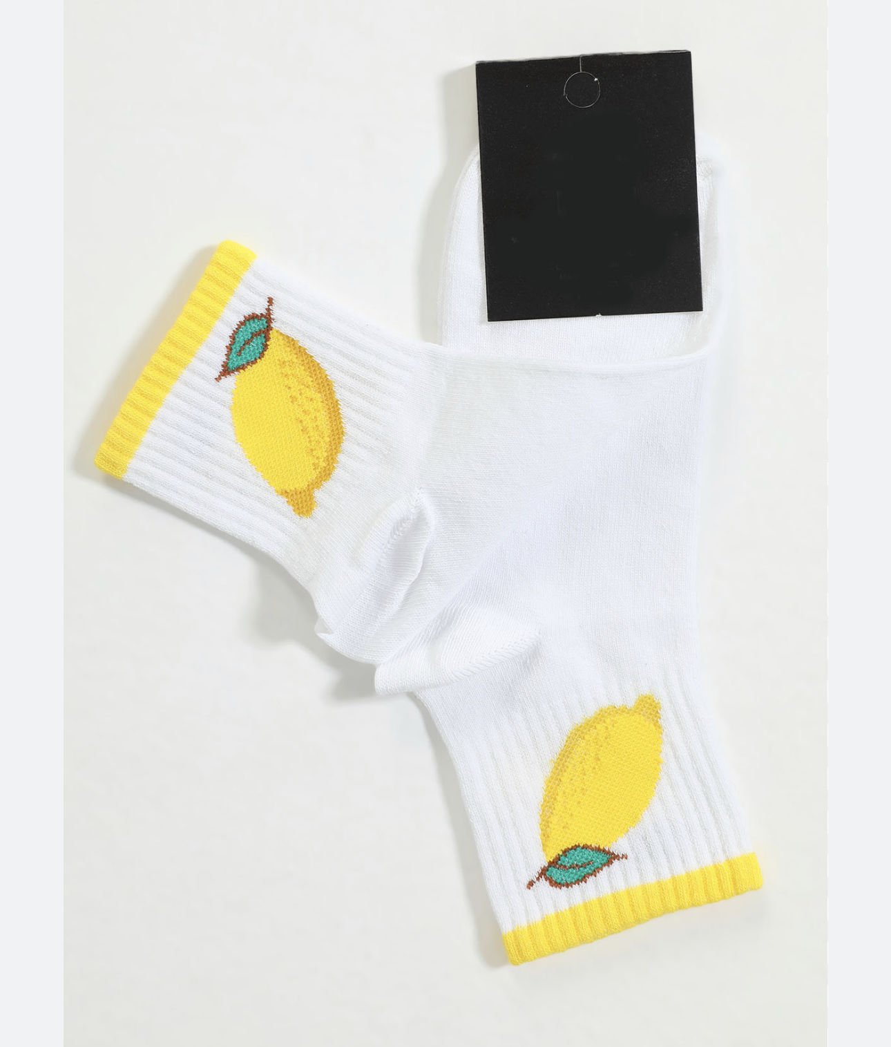Limon Desenli Kolej Çorap