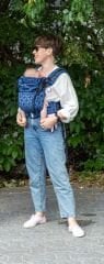Huggy Softy Baby Size Carrier - Marble Sapphire
