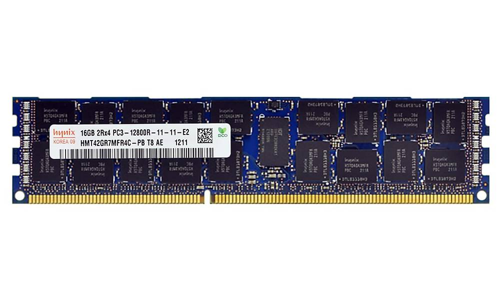 Hynix16GB PC3-12800 1600MHz ECC Dual Rank RDIMM Memory Hx16gb1600mhz-R