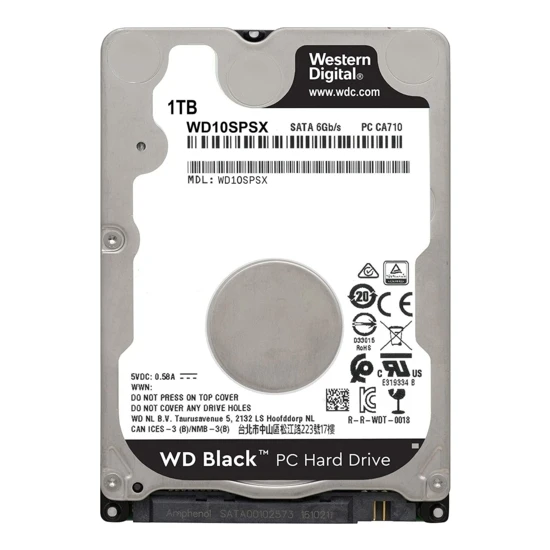 Western Digital Black WD10SPSX SATA 3.0 7200 RPM 2.5'' 1 TB Harddisk