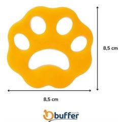 BUFFER® 2 Adet Evcil Hayvanlar ve Çamaşır Makinesi İçin Pati Şekilli Renkli Tüy Temizleme Aparatı