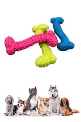 BUFFER® Tiny Kemik Oyuncağı Tırtıklı Yüzey Küçük Kemik Plastik Köpek Oyuncağı