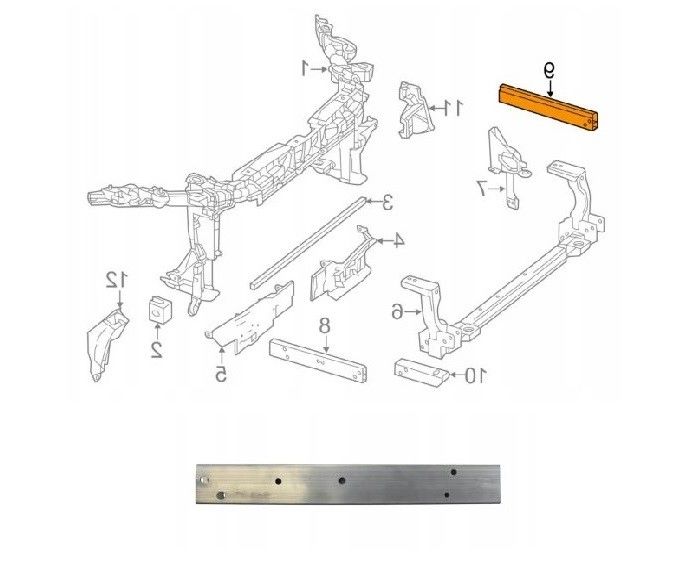 MERCEDES - ÖN PANEL BRAKETİ ( ALÜMİNYUM ) SOL W246/W176 2013- - 2466280129