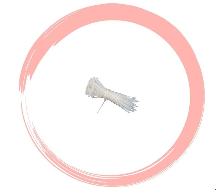 KABLO BAĞI - KABLO BAĞI BEYAZ 7,6mm x 380mm (100LÜ PAKET) -