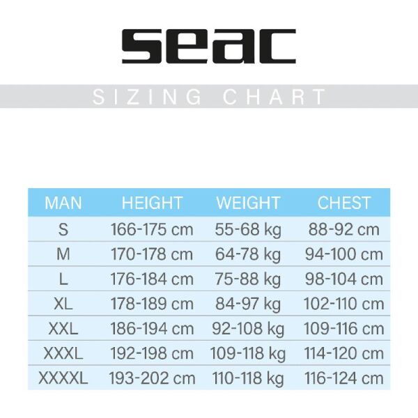 Seac Sub Master Dry Erkek Yarı Kuru Dalış Elbisesi 7 mm