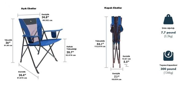 Gci Outdoor Comfort Pro Chair™ Katlanır Kamp Sandalyesi