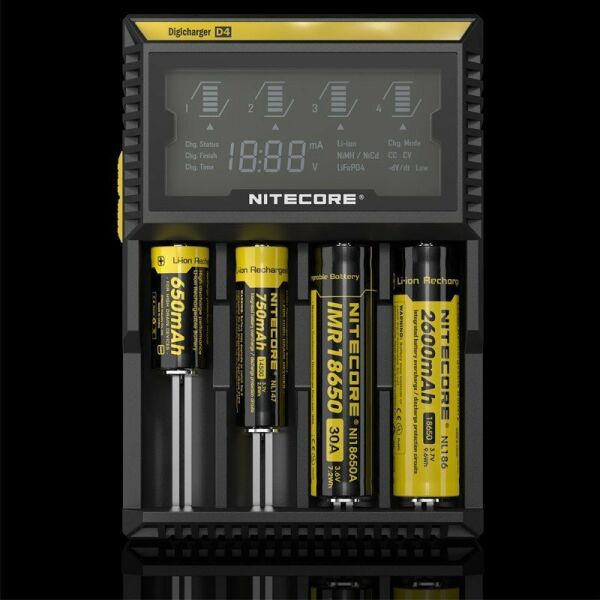 Nitecore D4 Pil Dolum Kiti (Digicharger)