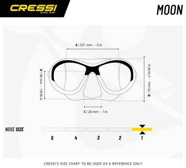 Cressi Moon Çocuk Yüzme ve Dalış Maskesi