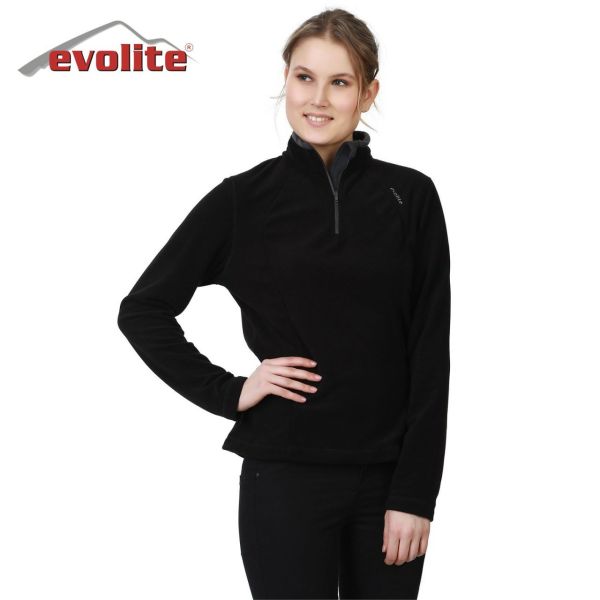 Evolite Fuga Bayan Mikro Polar Sweater - Siyah