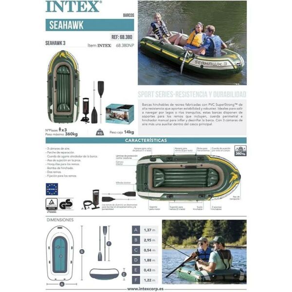 İntex Seahawk™ 3 Şişme Bot Set | 295x137x43cm |