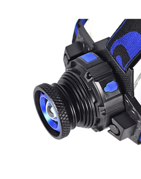 Black Watton Lensed Q5 Led Şarjlı Kafa Feneri