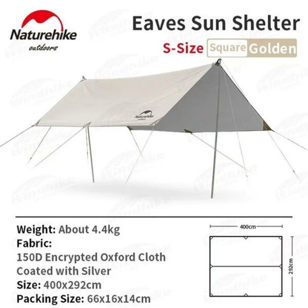 Naturehike Square Glamping 3x4 mt Tarp [Güneş ve Rüzgar Koruma Tentesi]