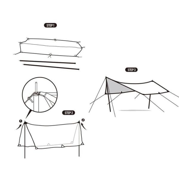 Naturehike Square Glamping 3x5 mt Tarp [Güneş ve Rüzgar Koruma Tentesi]