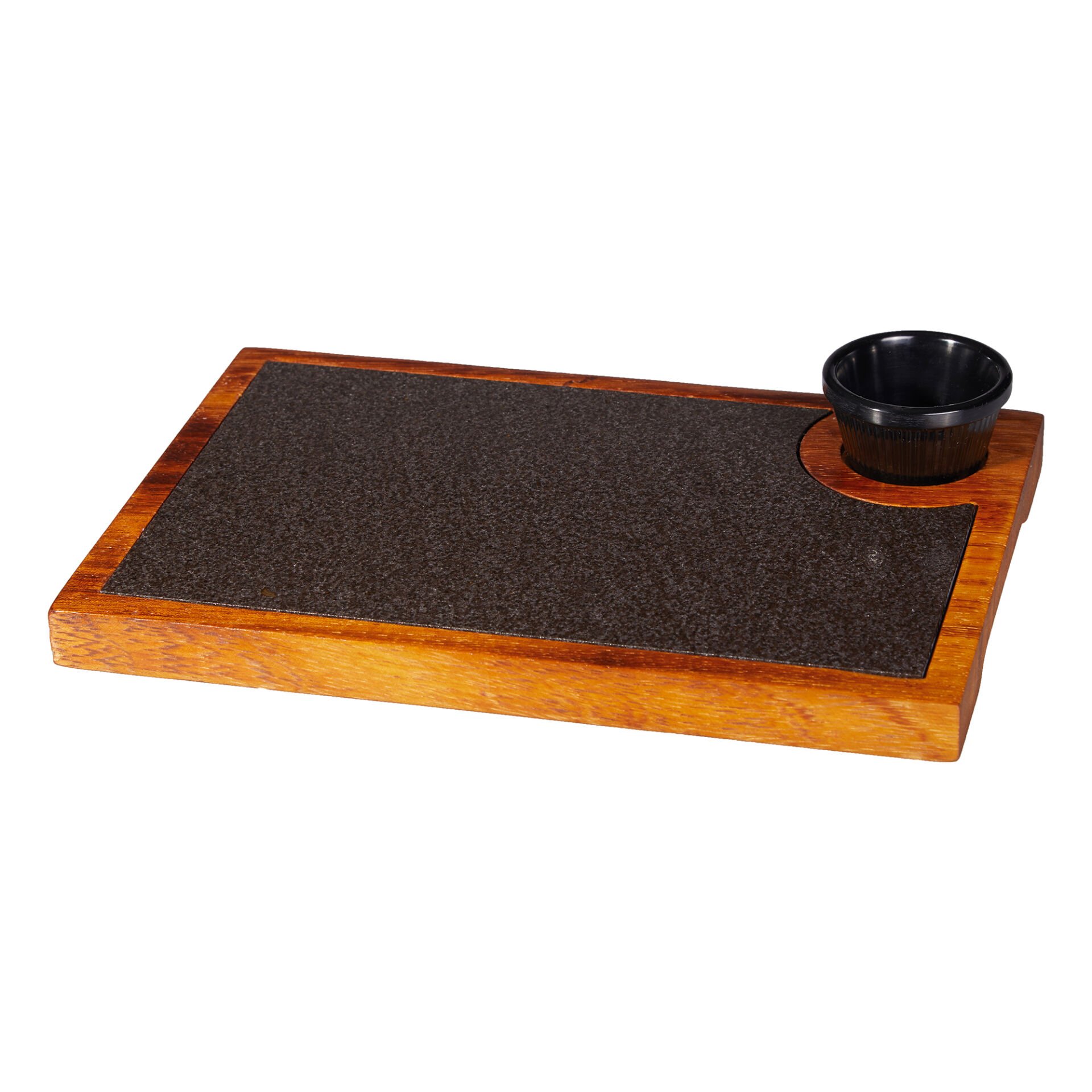 GRV-1848 Groovy Sosluklu Steak Tahta Bazaltlı - 32x22x2,4 cm