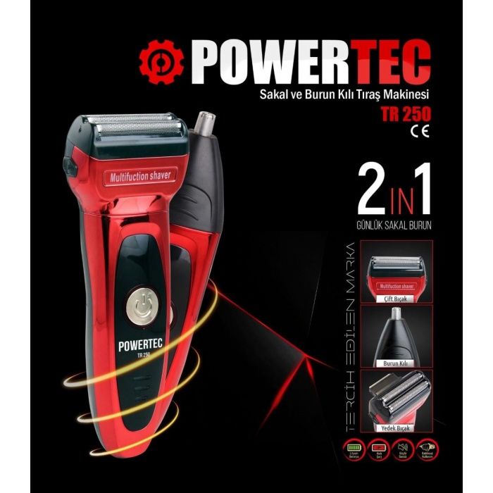 Powertech TR250- Profesyonel Saç ve Ense Tıraş Makinesi
