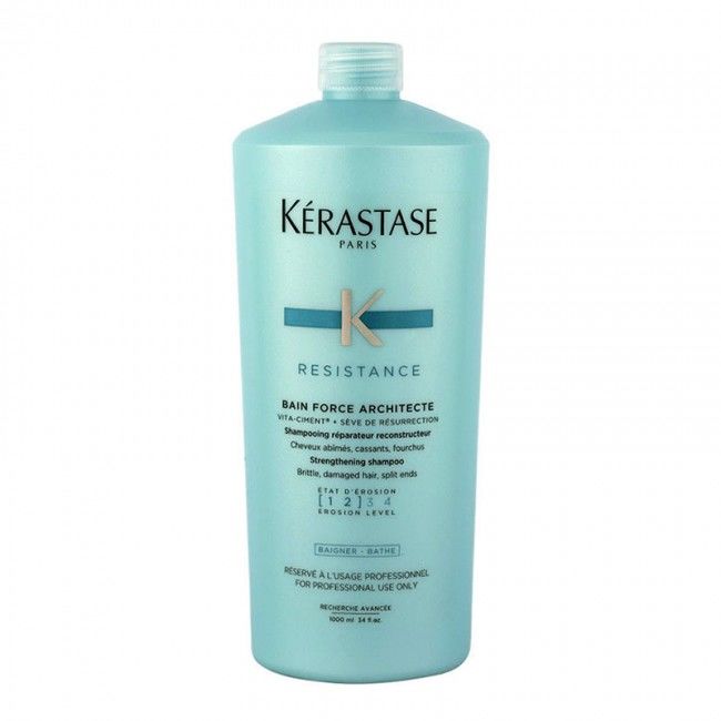Kerastase Resistance Bain Force Architecte 1-2 Shampoo - Yıpranmış Saçlar İçin Bakım Şampuanı 1000 Ml.