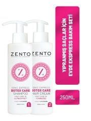 ZENTO Beauty -Ionıc Express Botox Care Premıum Set- Şok Bakım Şampuanı ve Kremi 250ml