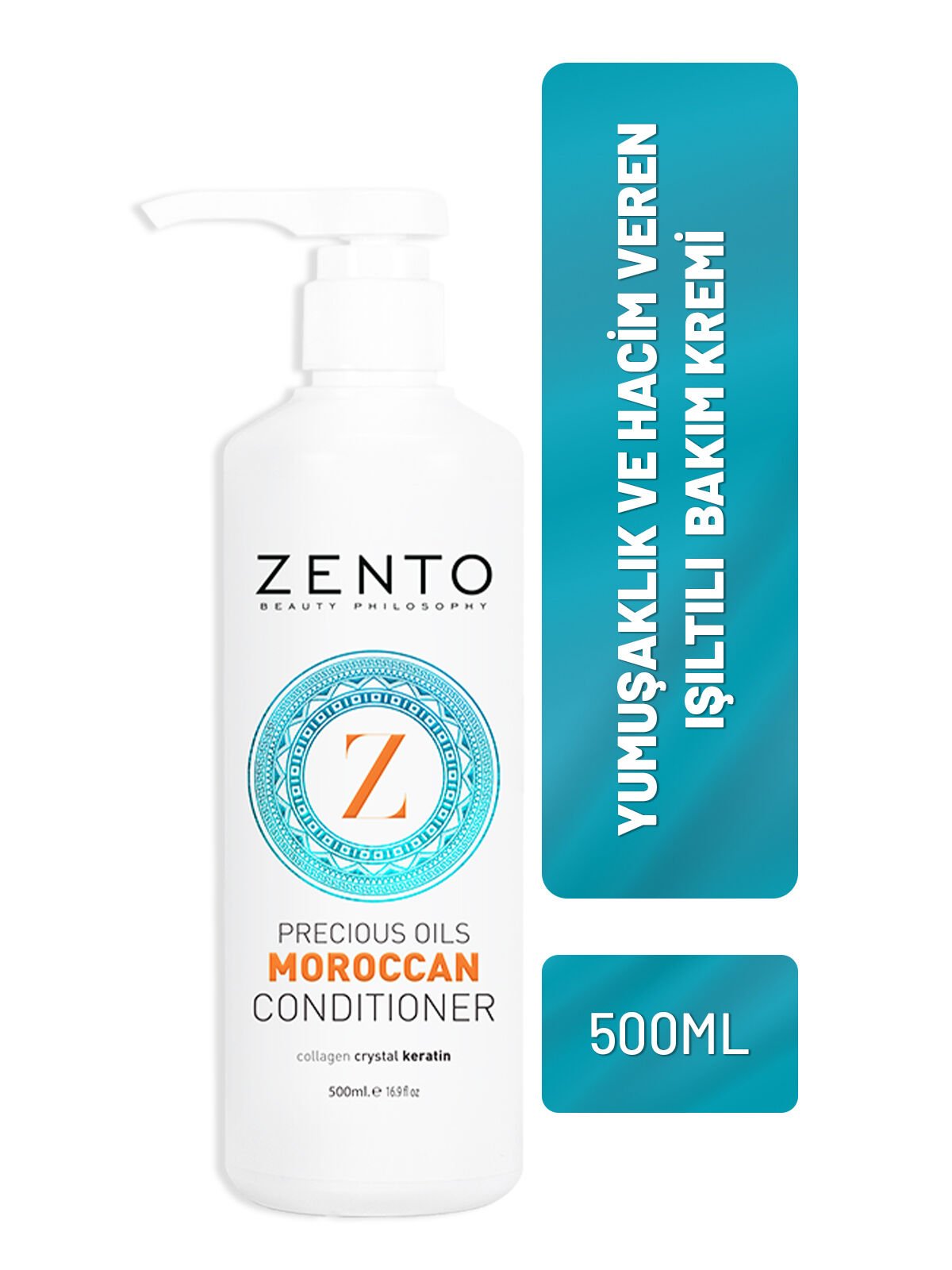 ZENTO Beauty - Precıous Oıls Moroccan Condıtıoner-Onarıcı Nem Veren Saç Bakım Kremi 500ml