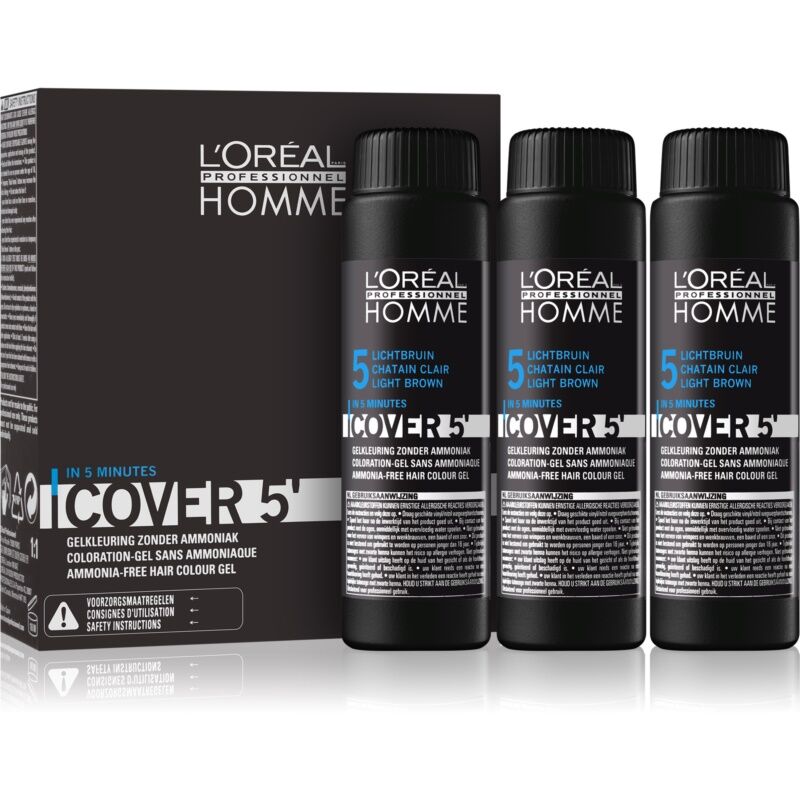 Loreal Homme Cover 5 - Erkekler İçin Dip Kapatıcı Jel 3x50 Ml. - No:7 Kumral