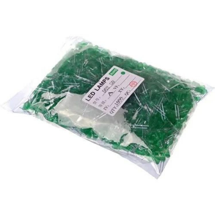 5 mm Yeşil Led - 1000 Adet