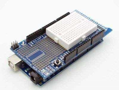 Arduino Mega 2560 R3 Mini Breadboardlu Proto Shield Kiti