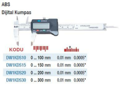 DW Measuring 3 Butonlu Büyük LCD Ekran ABS Kasa Standart Dijital Kumpaslar (Ölçü Seçeneklerine Bakınız)