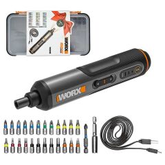 WORX WX240 4Volt/1.5Ah. Li-ion Akıllı Şarjlı Tornavida + 26 adet Bits Uç