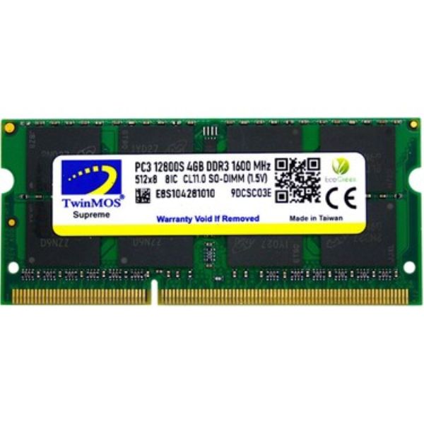TWINMOS MDD34GB1600N 4GB DDR3 1600MHz 1.5V SODIMM