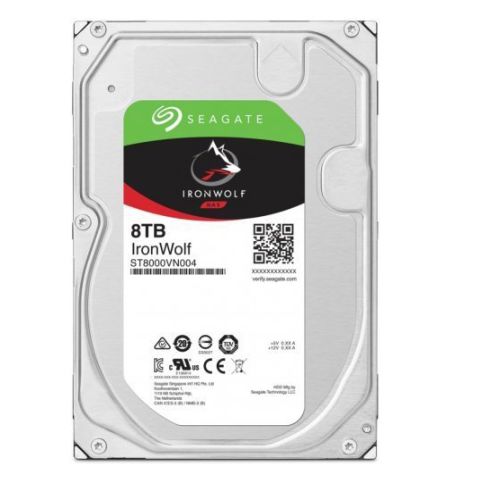 SEAGATE IRONWOLF ST8000VN004  3.5 8TB 7200RPM 256MB SATA3 180TB/Y 256MB   NAS DİSK*